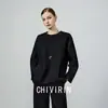 Camiseta Casual Básica de Manga Larga para Mujer 2026 Principios de Primavera Nuevo Estilo Retro Americano Ropa de Abrigo para Superponer Top Negro