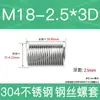 Fabricante en stock acero inoxidable 304 rosca métrica gruesa manguito roscado de alambre de acero tornillo de roscado protectores tornillo de roscado protector M2-M24