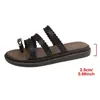 Sandalias de Tira Cruzada para Mujer Estilo Europeo y Americano, Chanclas de Playa, Zapatillas de Deslizamiento de Una Tira para Mujer, Venta al por Mayor de Comercio Exterior, Tallas Grandes