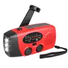 Rádio de Emergência Multifuncional Mais Vendido Transfronteiriço com Carregamento de Celular, Rádio FM Portátil para Exterior Alimentado por Energia Solar e Manivela