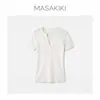 Lã Lavável à Máquina Yangtze Austrália Lã Merino Superfina Peça Única Sem Costura Bloco de Cores Manga Curta Tricô Camiseta