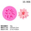 Molde de gota de pegamento para flores DIY gota de pegamento de cristal rosa tridimensional crisantemo Camelia accesorios de almacenamiento de mesa