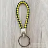 Llavero de cuerda de cuero trenzado simple creativo colgante de muñeca linda accesorios de llave para parejas tendencia regalos pequeños venta al por mayor