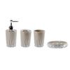 Juego de cuatro piezas de plástico para baño venta al por mayor de fábrica juego de cuatro piezas para lavado de baño juego de cuatro piezas para baño portavasos para enjuague bucal para baño