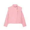 Ropa de Mujer Transfronteriza 2026 Nueva Moda Europea y Americana Holgada Irregular Decoración de Botones Chaqueta Abrigo Mujer M561695