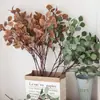 Hojas de Eucalipto, Hojas de Dinero, Hojas de Ginkgo, Flores Artificiales, Flores Falsas, Plantas Verdes, Decoración Artesanal para Bodas al por Mayor