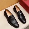 1:1 Etiqueta Original Caja Original Cuero Genuino Otoño Transpirables Zapatos de Cuero para Hombre Todas las Estaciones Marca F Casual de Negocios Mocasines sin Cordones
