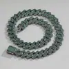 Explosiones Europeas y Americanas Collar para Hombre 15mm Exagerado Incrustado de Diamantes Joyería de Hip-hop de Moda Cadena Grande de Oro Collar Exclusivo Transfronterizo