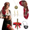 Conjunto de Cinco Piezas de Pirata Femenina Transfronteriza para Fiesta de Halloween Cosplay del Caribe Set de Accesorios de Rol