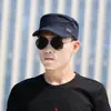 Sombrero de Sol para Hombre de Mediana Edad y Ancianos Gorra con Visera de Copa Plana Color Sólido Visera Corta Gorra de Béisbol Transpirable para Exteriores Protección Solar Casual para Todas las Estaciones