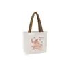 Bolsa de Lona com Logo Estampado, Bolsa Pai e Filho, Bolsa de Ombro Estilo Ins, Mercadoria Cultural e Criativa, Bolsa Promocional de Compras Ecológica