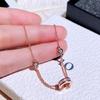 Novo Design de Moda Sentido Japonês e Coreano Estilo Pulseira Feminina Super Brilhante Conjunto Círculo de Strass Elegante Pulseira Joia Luxo Leve Frio e Fresco
