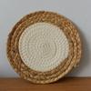 Estilo japonês palha tecido corda de algodão durável isolamento térmico Amazon mão tecida tapete de placa tapete antiderrapante tapete de mesa de jantar tapete de cozinha
