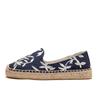 Sapatos de Pescador Femininos Sola Grossa Moda Primavera e Verão Novos Casuais Linho Slip-on Mocassins Palha Bordados Versátil