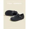 Zapatos casuales de lana gris de cierre completo y suela gruesa para mujer, otoño/invierno 2026, zapatos cálidos de algodón, botas de nieve, diseño de cierre completo