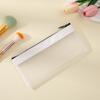 Estojo de lápis transparente fosco simples transfronteiriço para exame de ensino fundamental e médio bolsa de material escolar de grande capacidade caixa de material escolar grossa atacado