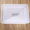 Atacado de fábrica bacia plástica espessa resistente a quedas branco puro sem tampa sem vazamento de água bacia quadrada branca cesta de armazenamento de água para lavar vegetais lavagem de carro