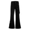 Pantalones Cargo Acampanados de Ajuste Delgado Oreeta Trendy High Street Unisex con Diseño de Pliegues para un Aspecto Más Alto y Delgado, Pantalones de Largo Hasta el Suelo