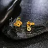 Colgante de Flor de Tres Pétalos Bañado en Oro Plata S925 Completo Joyería DIY Moda Nuevo Estilo Chino Accesorio Pequeño Versátil