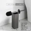 Escobilla de Baño de Aluminio Espacial Sin Rincones Muertos, Montada en Pared, Sin Taladro, Set de Limpieza para Baño del Hogar