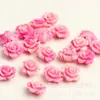12mm boa textura multicolor com furos laca de camélia escultura furo lateral cor flor de rosa flor para joias diy acessórios