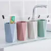 Escova de Copo Diamante de Palha de Trigo Espessa Copo para Enxaguar a Boca Copo de Escova de Dentes Doméstico para Casal Sabor Trigo Copo de Lavar Venda por Atacado