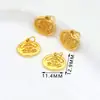 Chapado Eléctrico de Oro Real de 18K Color Duradero Fortuna Ábaco Colgante Pequeño Accesorio para Joyería DIY Pendientes Colgantes de Oreja Pulsera Collar D104