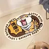 Tapete de banheiro absorvente de desenho animado divertido, terra de diatomáceas, secagem rápida, antiderrapante, resistente a manchas, durável e fácil de limpar