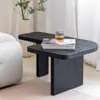 Mesa de Centro Preta Estilo Wabi-Sabi, Combinação Irregular para Uso Doméstico, Mesa de Chá com Combinação de Formato Irregular para Sala de Estar, Mesa de Centro com Combinação Borboleta, Madeira
