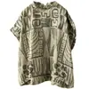 Camisa de Cáñamo, Camisa Estampada, Suéter Pullover Elegante de Manga Corta