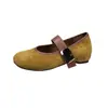 Zapatos retro estilo francés Mary Jane para mujer, nuevo modelo de otoño, cómodos para usar al aire libre, con aumento interno de altura, punta cuadrada, zapatos de un solo color de corte bajo