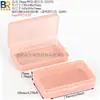 Caja de plástico para bastoncillos de algodón caja cosmética de PP rejilla simple doble caja de embalaje para bastoncillos de algodón de lápiz labial caja de almacenamiento para desmaquillante