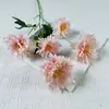 5 Crisantemos Salvajes Pequeños Simulados Navidad Boda Hogar Boda Transfronteriza Exhibición de Pared de Flores Manojos Grandes de Flores Artificiales en Múltiples Colores para Elegir