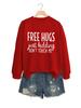 Huws gratis es broma Amazon ebay Europeo y Americano Suelto Cómodo Simple para Mujer Sudadera Base