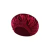 Gorro de satén personalizado transfronterizo para dormir, sombrero de invierno de una sola capa de ala ancha para mujer, sombrero de punto de color sólido de tela de satén para el posparto con parte superior redonda