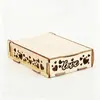 Artesanía de madera al por mayor caja de madera para firmas de boda decoraciones piezas pequeñas de madera en forma de corazón mesa de firmas decoraciones de madera