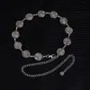 Cadena de Cintura de Disco Metálico Ajustable Accesorios para Falda de Mujer Cinturón Cadena Versátil para Suéter Sello de Cintura Delgado Bohemio