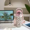 Taza aislada de doble pared con estampado de leopardo, gran capacidad, taza de café de acero inoxidable 316, diseño elegante, taza de viaje portátil para mujer