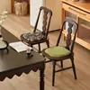 Silla de comedor de madera maciza estilo chino retro francés silla con respaldo para el hogar banco silla casual para el hogar silla americana mediterránea