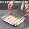 Plato para Empanadillas de Acero Inoxidable Caja de Conservación Caja de Almacenamiento Bandeja Espesada para Hornear Refrigerador Congelación Bandeja de Conservación Recipiente para Verduras