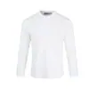 Camiseta de manga comprida estilo retro americano old money com urso mágico para homens, camiseta casual, roupa de casa personalizada, blusa básica de outono com gola redonda