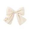Acessórios de Cabelo para Meninas Outono e Inverno Transfronteiriços Aliexpress Populares Grampo de Cabelo com Laço Estampado Estilo Preppy Acessórios de Cabeça para Crianças 5104