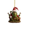 Navidad Transfronteriza Nuevo Acrílico Letra de Navidad Grinch Decoración de Árbol de Navidad Regalo Festivo Cabello Verde Colgante para el Hogar