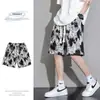 Shorts masculinos da moda de verão, shorts florais de praia, calças de praia de secagem rápida para férias à beira-mar, shorts casuais
