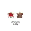 Caja de Regalo de Navidad, Árbol de Navidad, Calcetín de Navidad, Accesorios de Joyería de Aleación DIY de Papá Noel, Pulsera Transfronteriza, Accesorio para el Cabello, Colgante