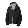 Chaqueta softshell ligera, unisex, con capucha, cuello alto, cortavientos e impermeable para exteriores, abrigo de alpinismo dopamina, estilo de montaña