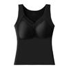 Chaleco térmico sin costuras sexy de cuello en V, copa fija de una sola pieza, transpirable y cómodo, chaleco térmico para usar por fuera, capa base interior