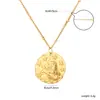 Collares de Doce Constelaciones Europeos y Americanos Transfronterizos Más Vendidos para Mujer, Cadena de Clip Redonda Irregular de Moda y Sencilla, Colgante, Joyería