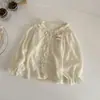 Cardigan de Verão Estilo Ins Doce e Fofo com Proteção Solar de Manga Longa para Bebês e Crianças Pequenas, Roupa Fina com Proteção Solar para Bebês Meninas