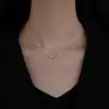 Collar de Plata Esterlina S999 Fangxing Forma Geométrica Bean Bean para Mujer Estilo Coreano Japonés Fresco Simple Moderno Genial Cadena para Clavícula Versátil
